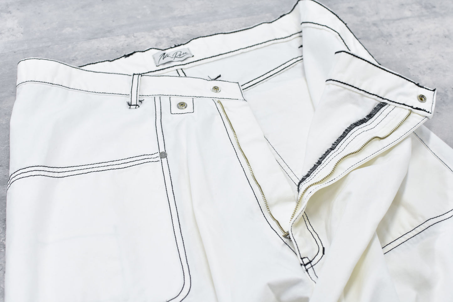 NewRose / Fold The Waist Pants - OFF WHITE