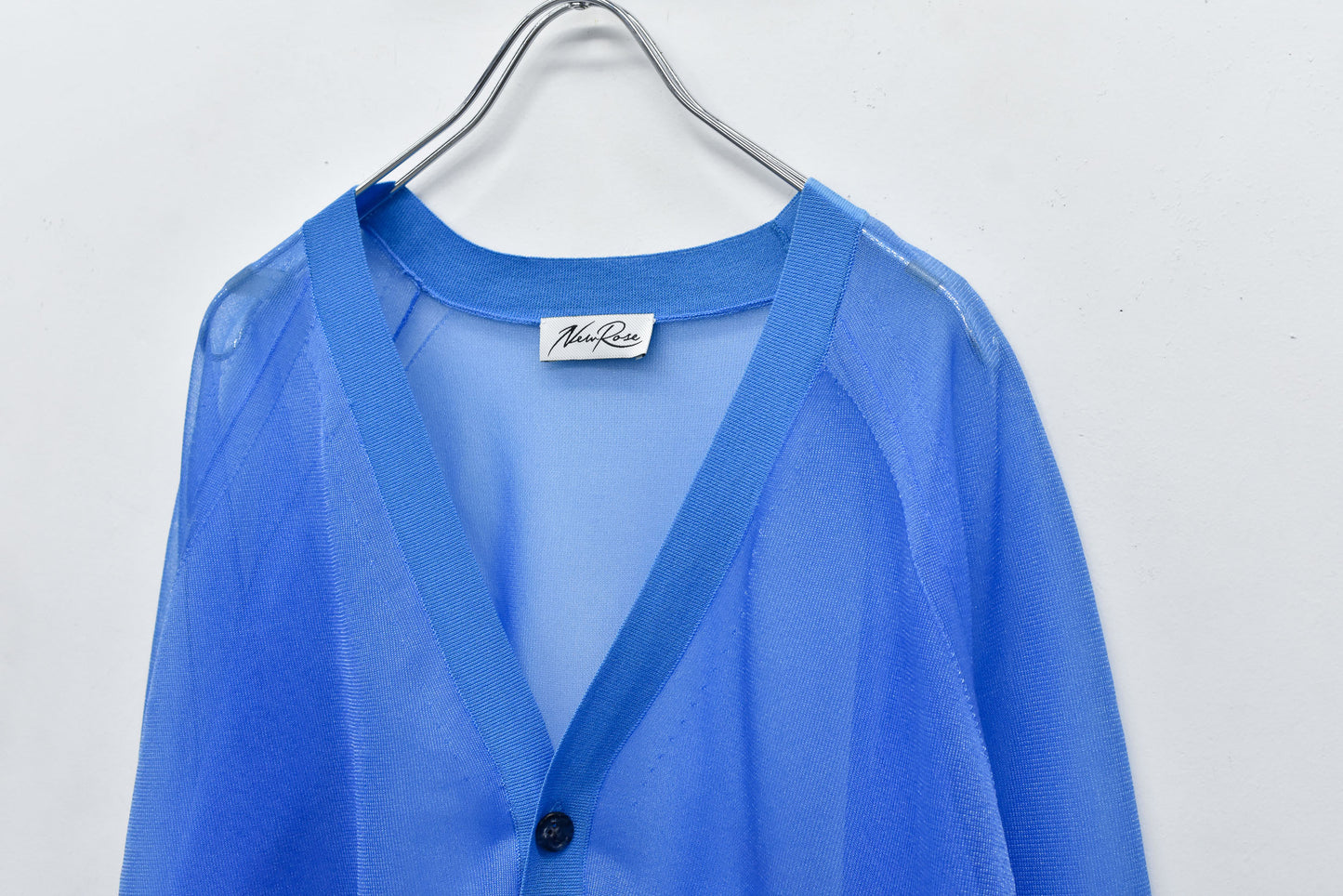 NewRose / Sheer Knit Cardigan Airbrush - SKY BLUE