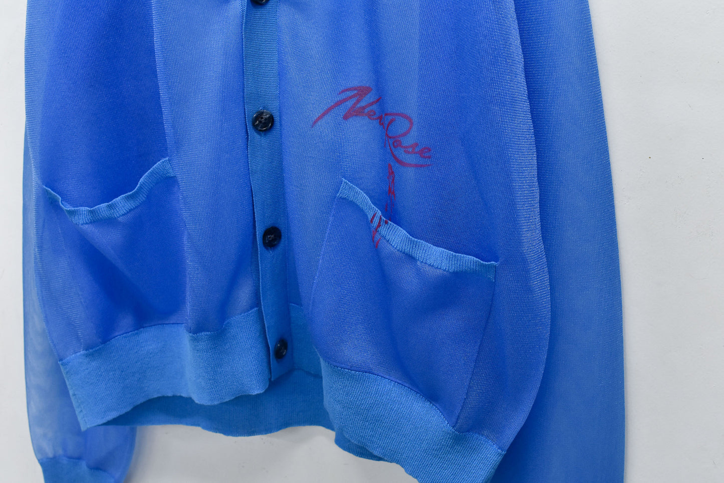 NewRose / Sheer Knit Cardigan Airbrush - SKY BLUE