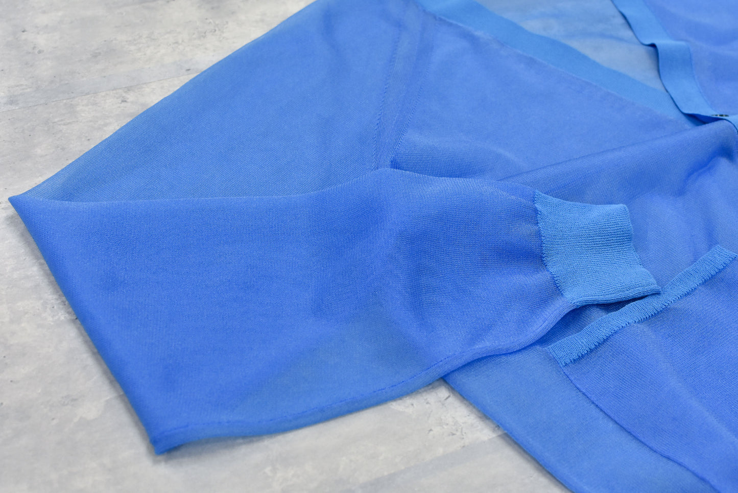 NewRose / Sheer Knit Cardigan Airbrush - SKY BLUE