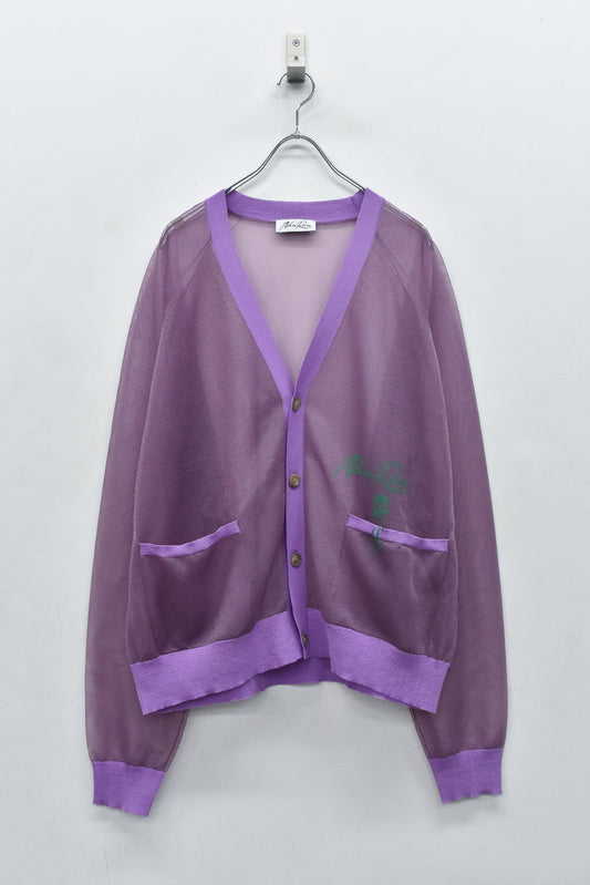 NewRose / Sheer Knit Cardigan Airbrush - ROSE PINK