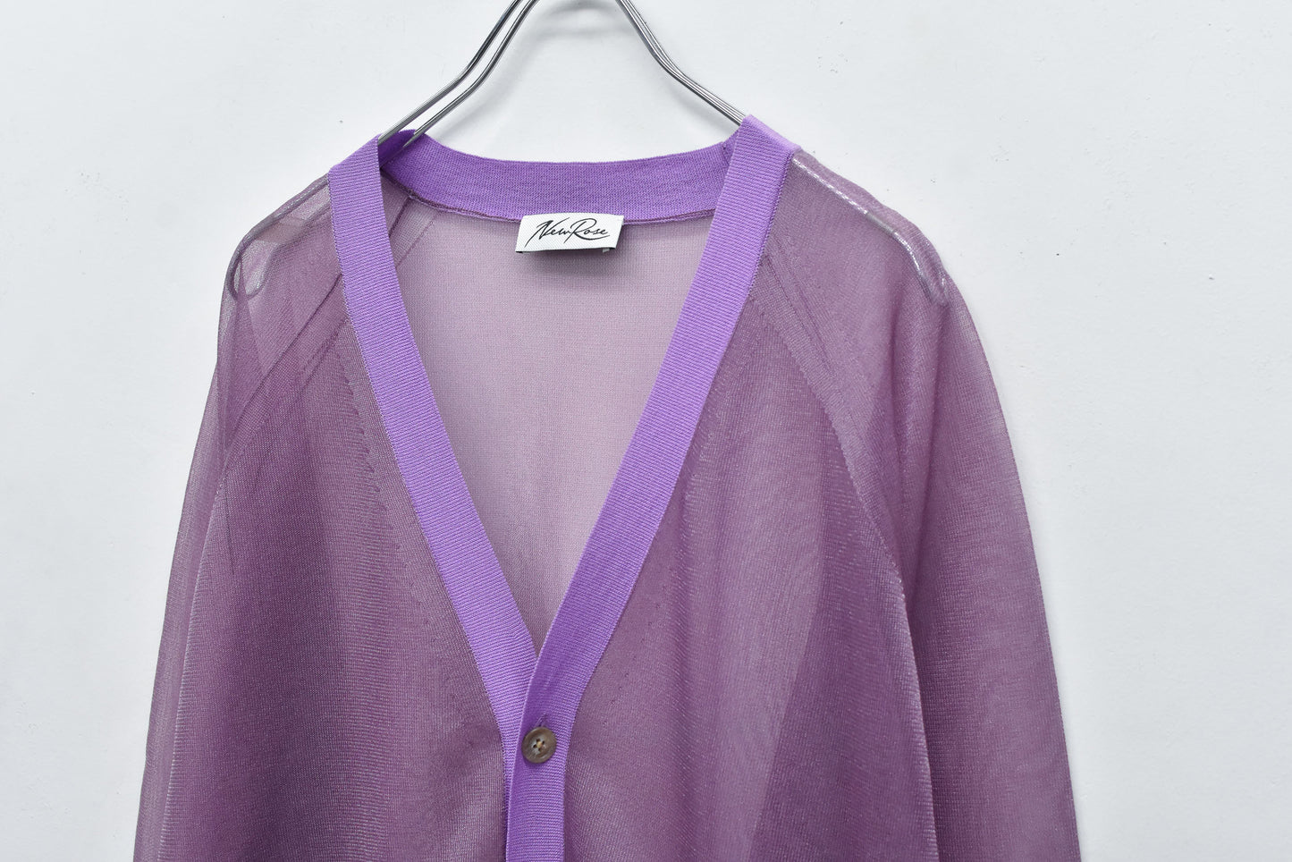 NewRose / Sheer Knit Cardigan Airbrush - ROSE PINK