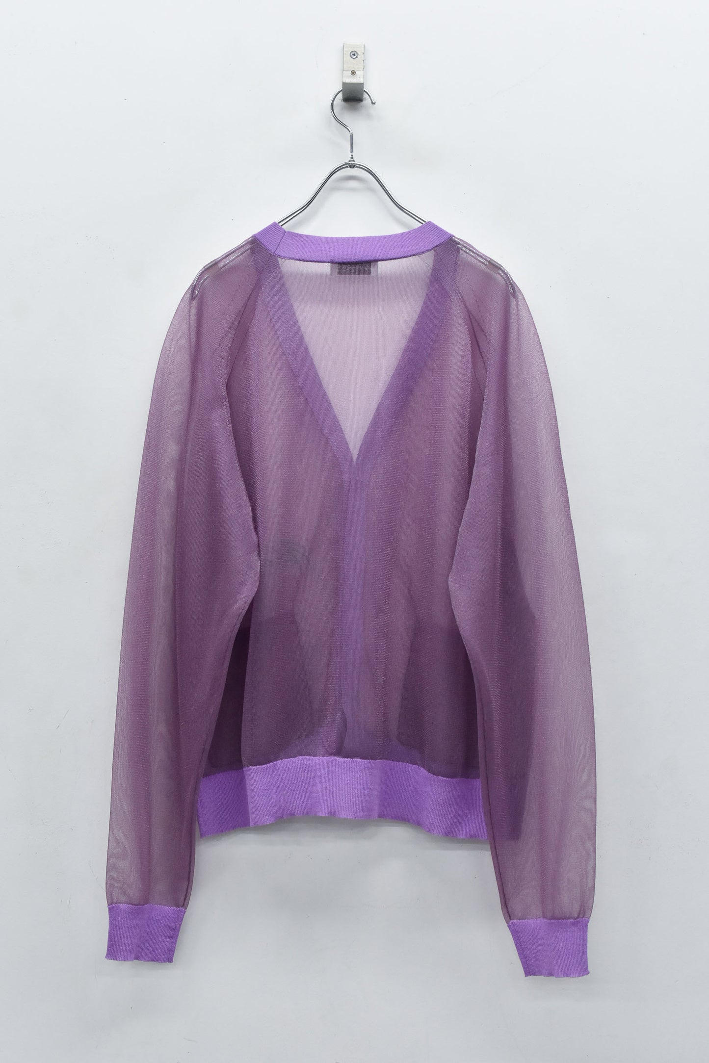 NewRose / Sheer Knit Cardigan Airbrush - ROSE PINK