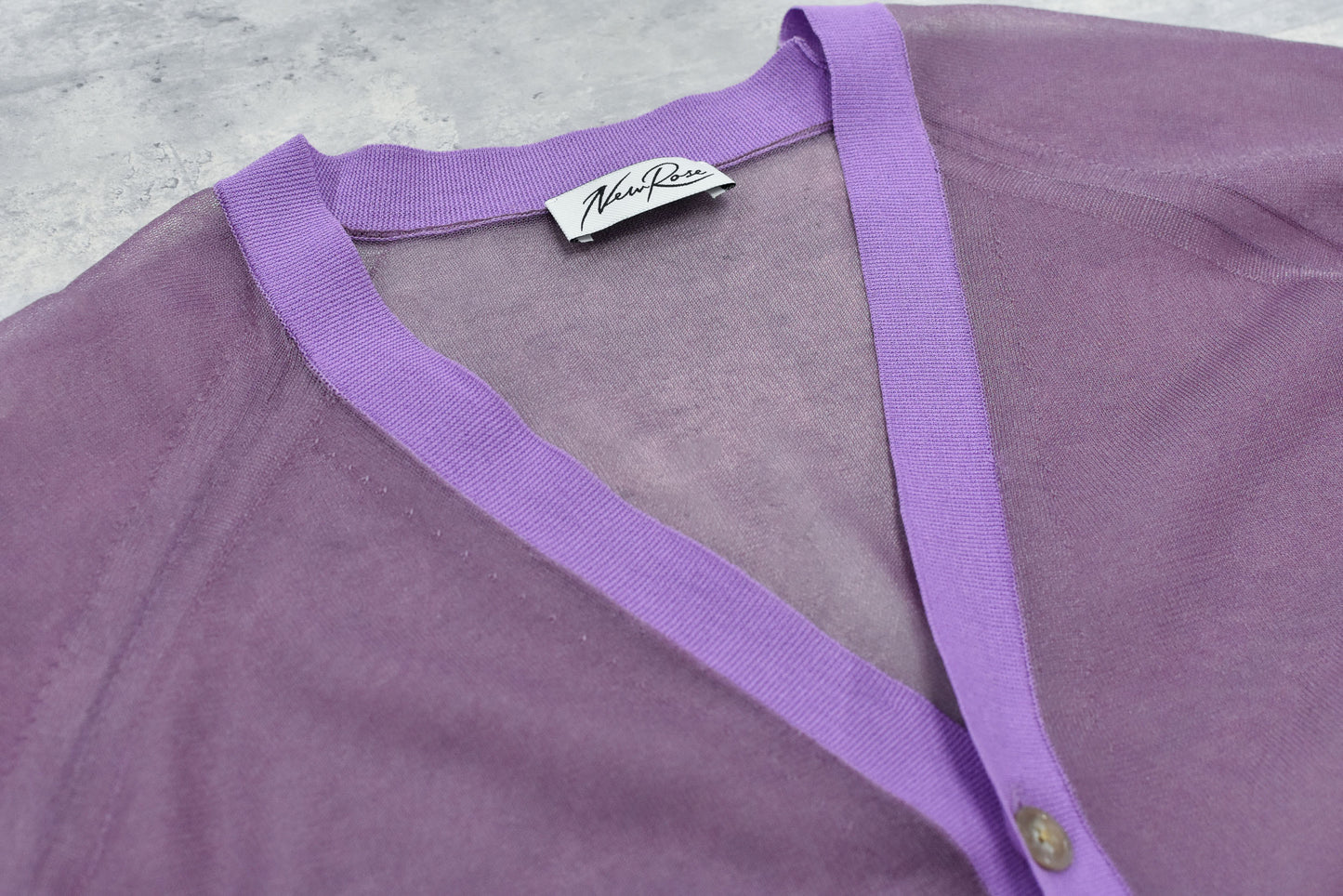 NewRose / Sheer Knit Cardigan Airbrush - ROSE PINK