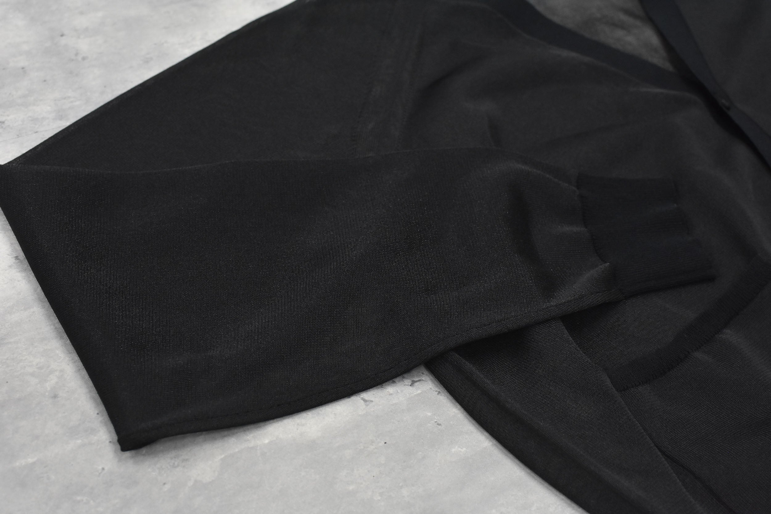 NewRose / Sheer Knit Cardigan Airbrush - BLACK