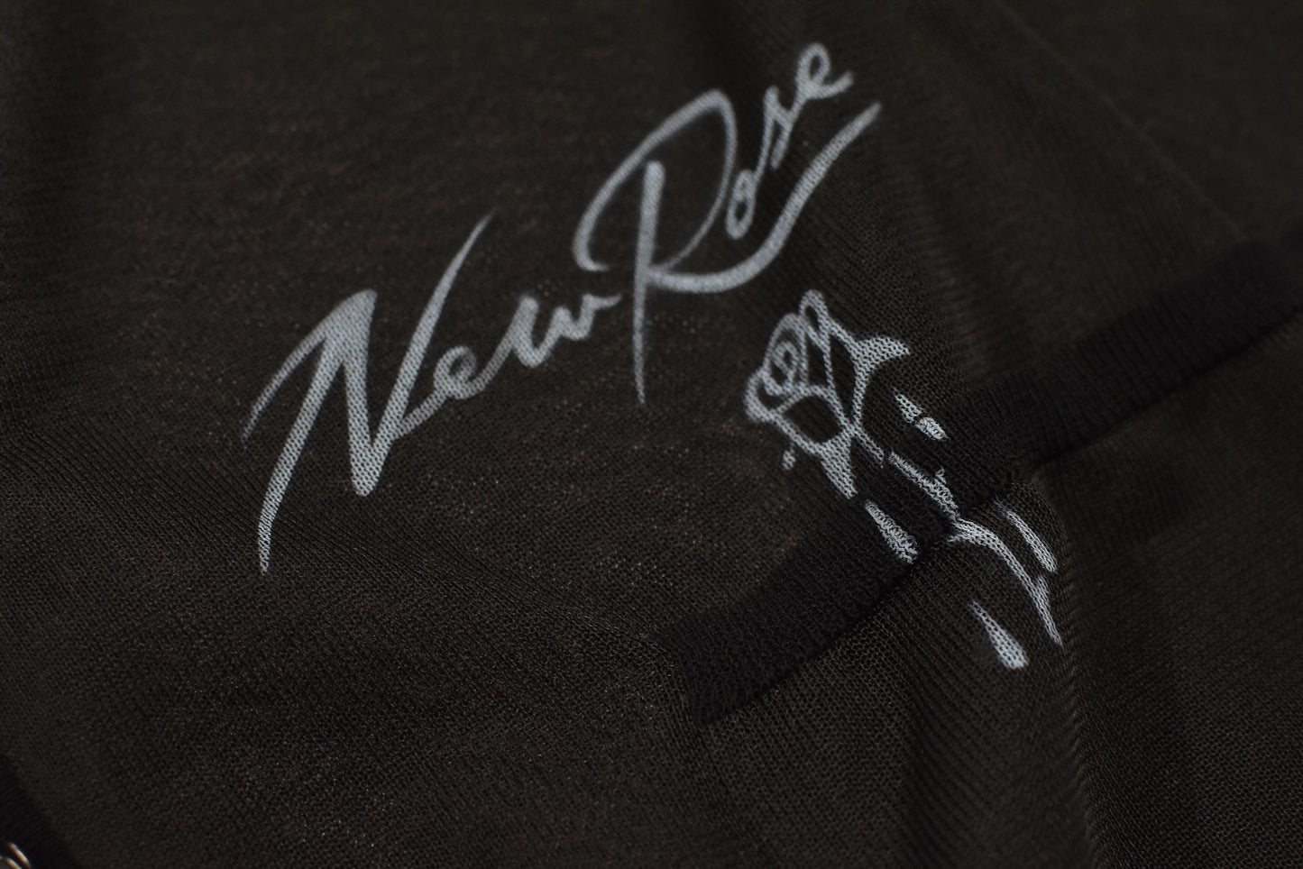 NewRose / Sheer Knit Cardigan Airbrush - BLACK