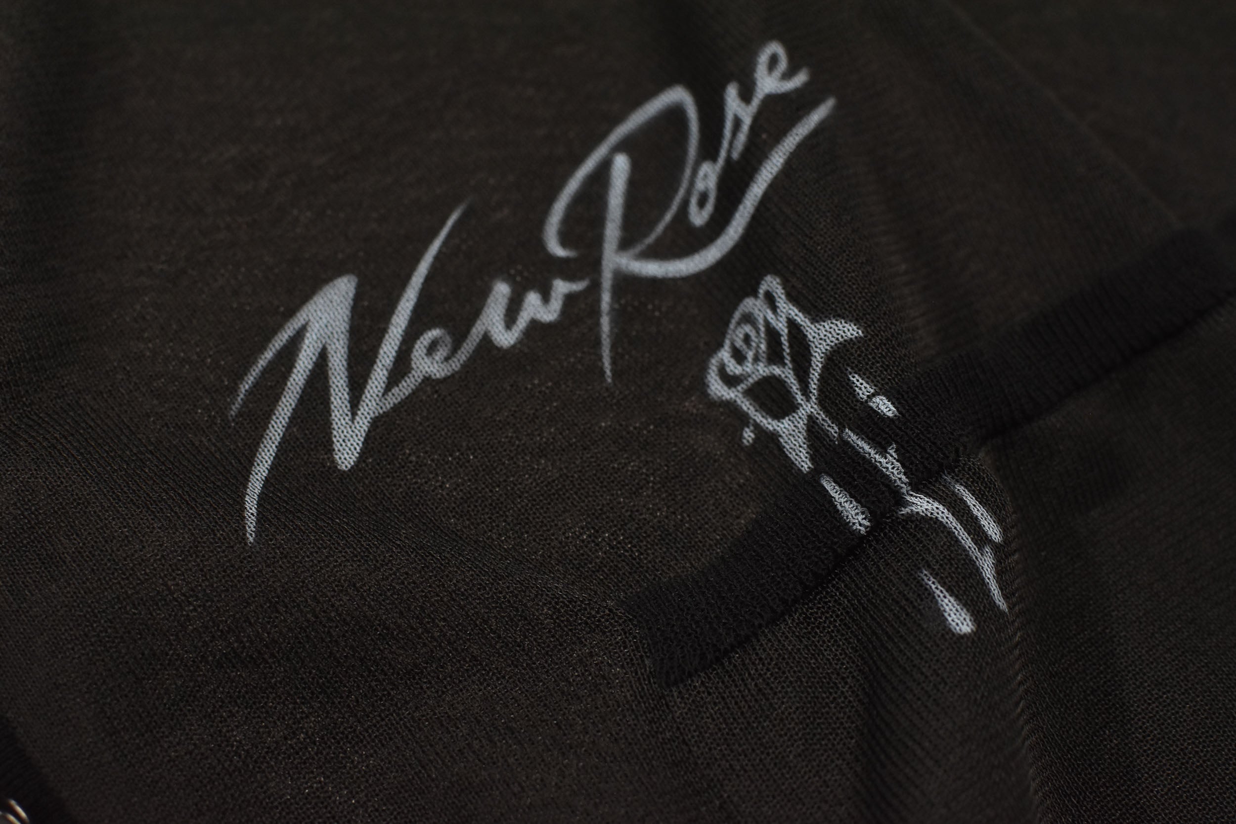 NewRose / Sheer Knit Cardigan Airbrush - BLACK