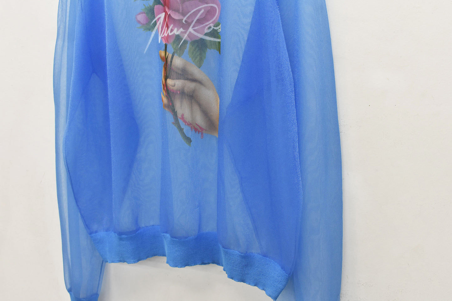 NewRose / Sheer Knit Pullover - SKY BLUE