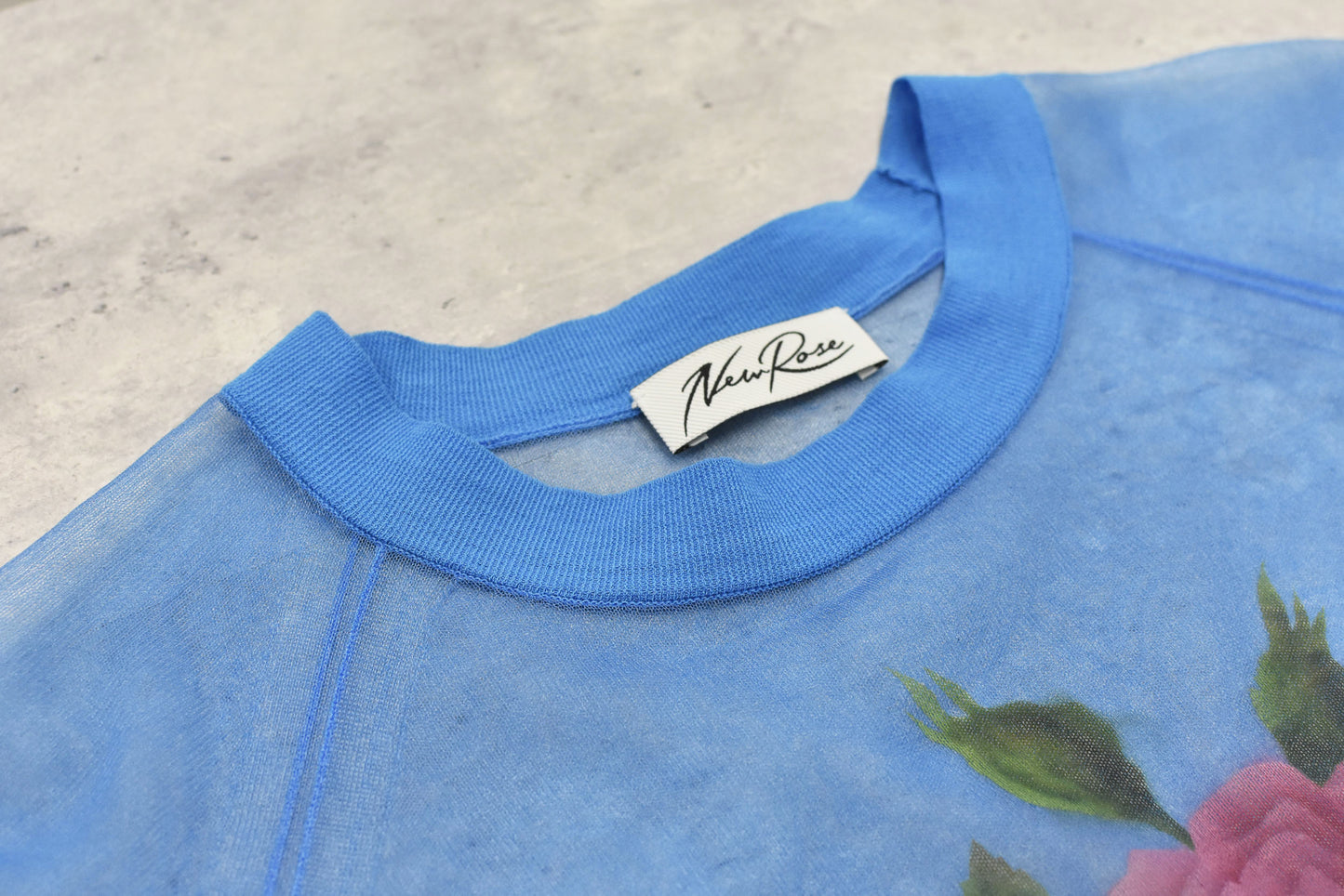 NewRose / Sheer Knit Pullover - SKY BLUE