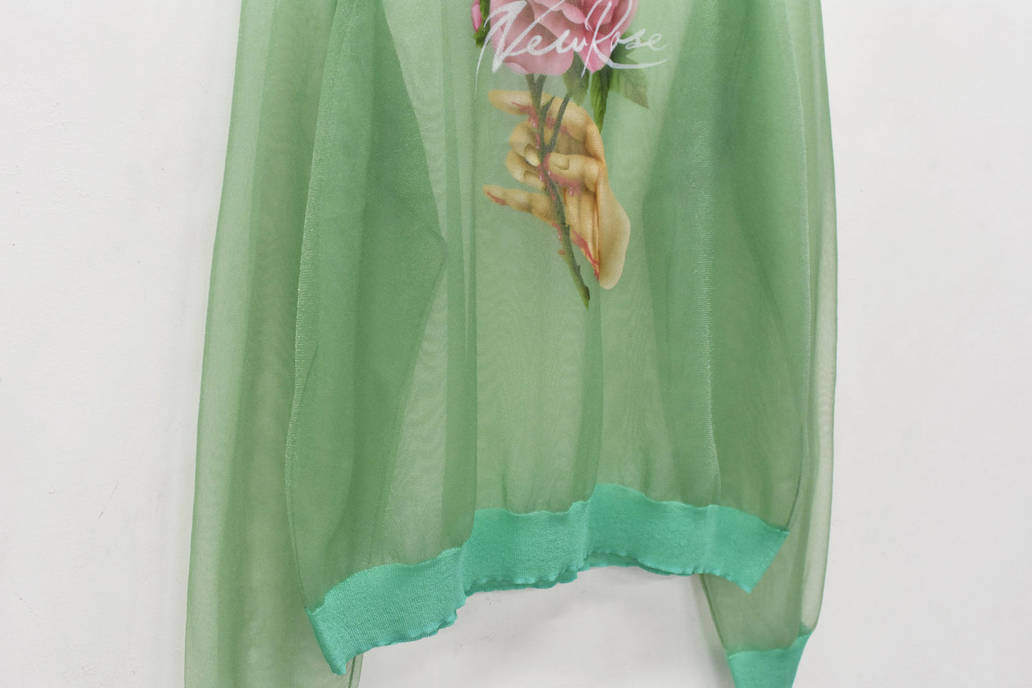 NewRose / Sheer Knit Pullover - PEAL GREEN