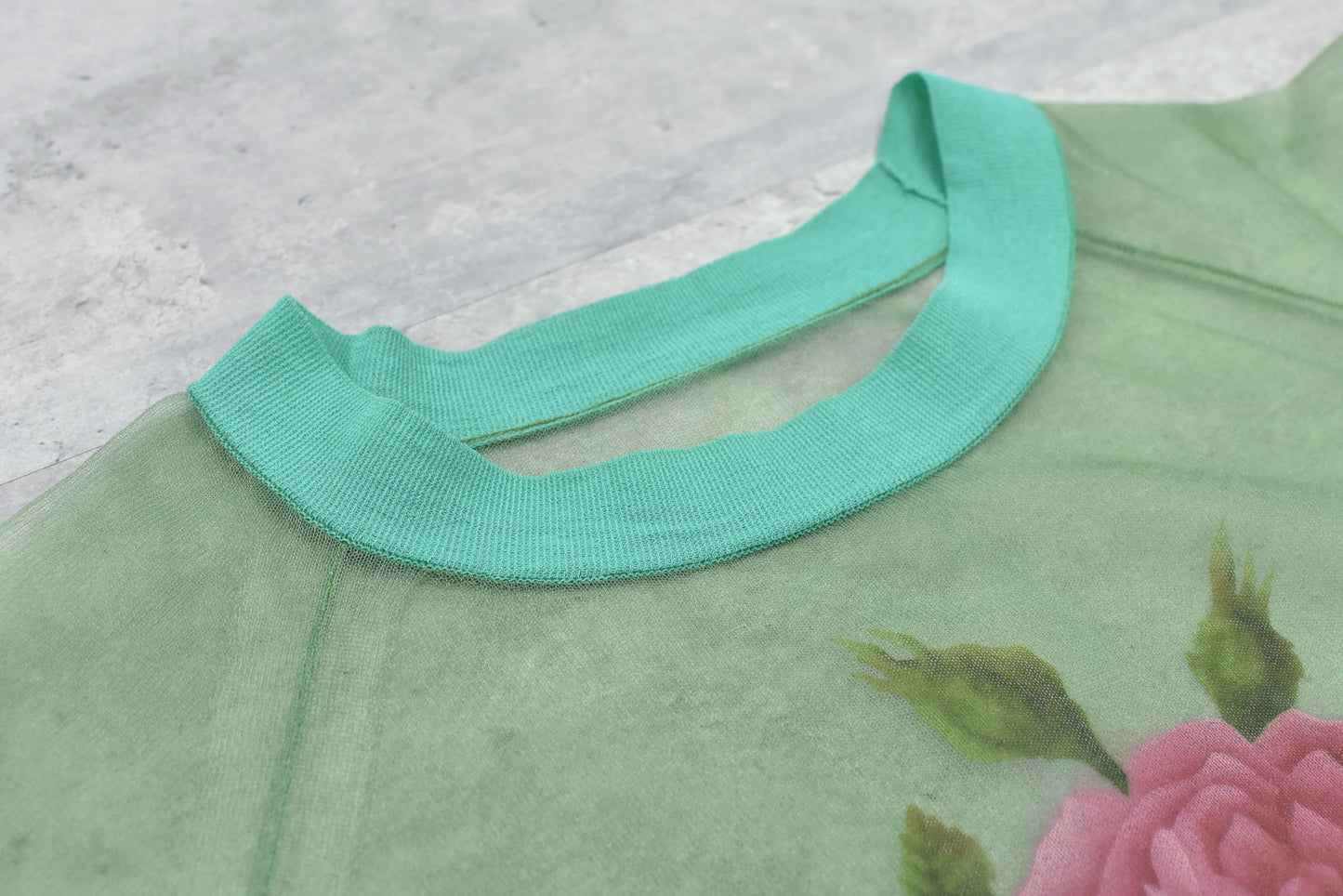 NewRose / Sheer Knit Pullover - PEAL GREEN