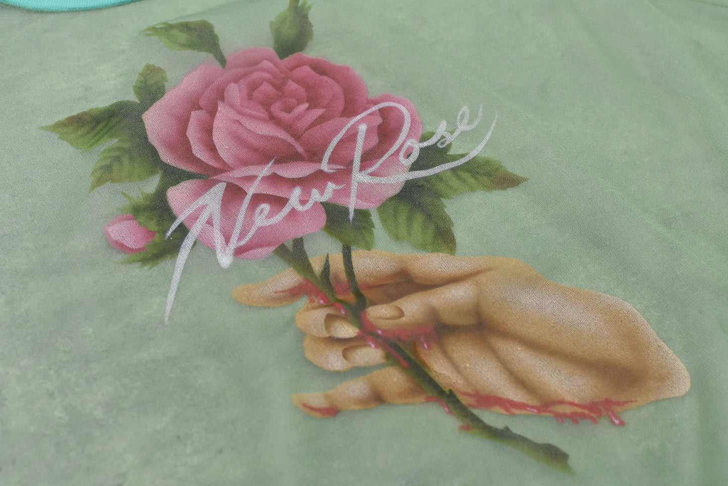 NewRose / Sheer Knit Pullover - PEAL GREEN