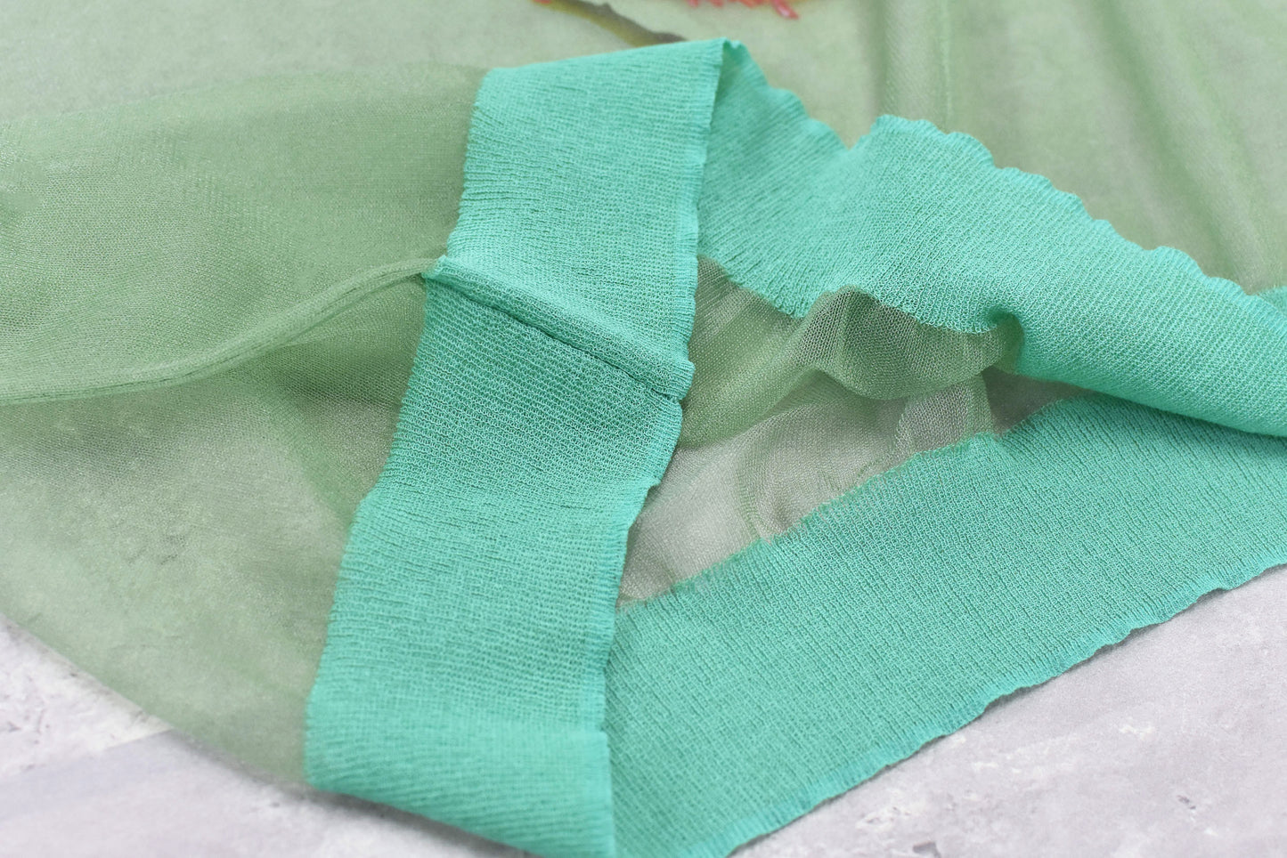 NewRose / Sheer Knit Pullover - PEAL GREEN