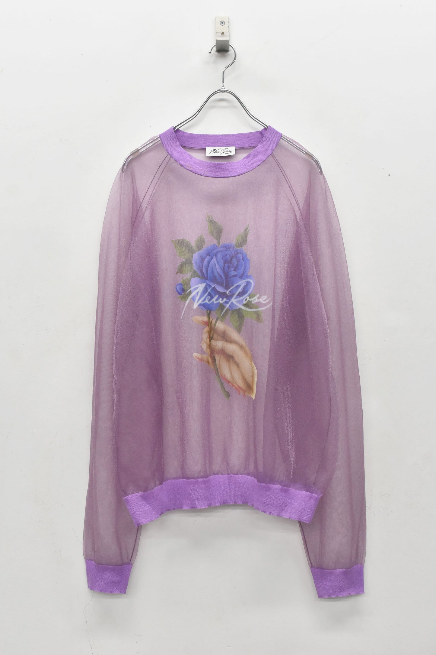 NewRose / Sheer Knit Pullover - ROSE PINK