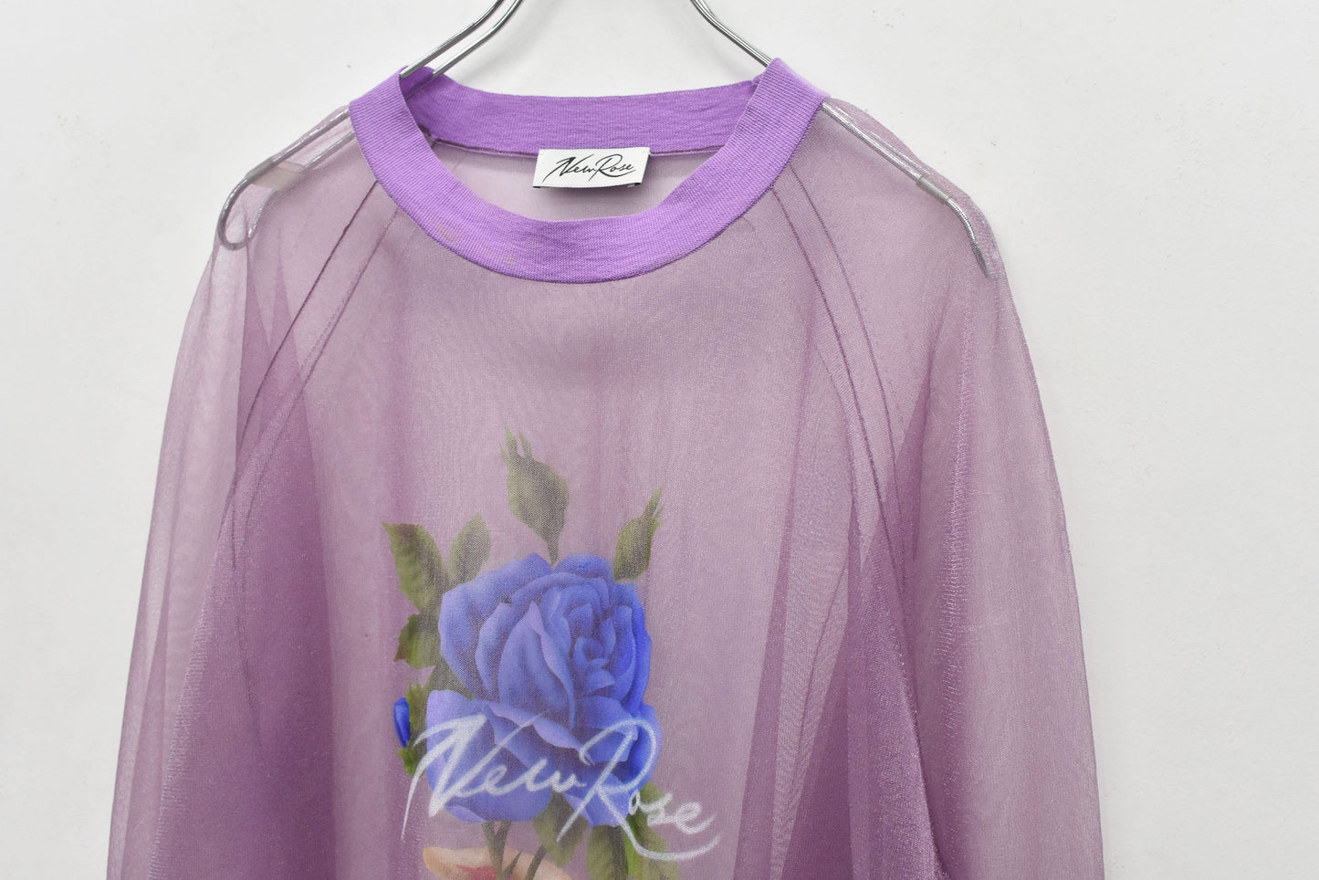 NewRose / Sheer Knit Pullover - ROSE PINK