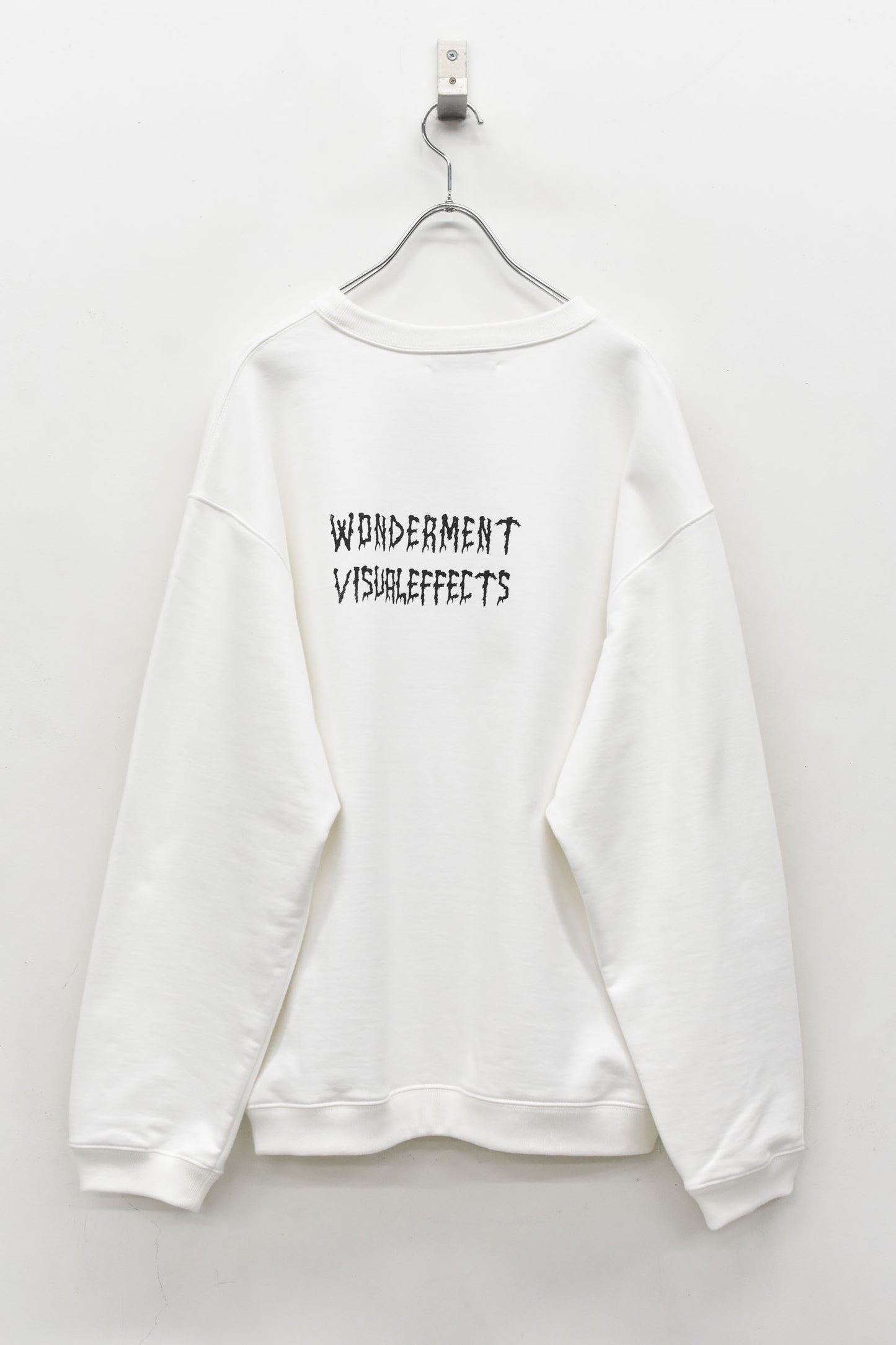 NewRose / Embroidery Wrinklework Sweatshirt - WHITE