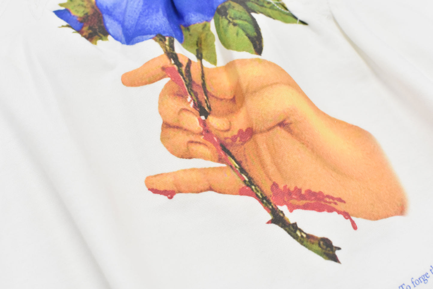 NewRose / Embroidery Wrinklework Sweatshirt - WHITE