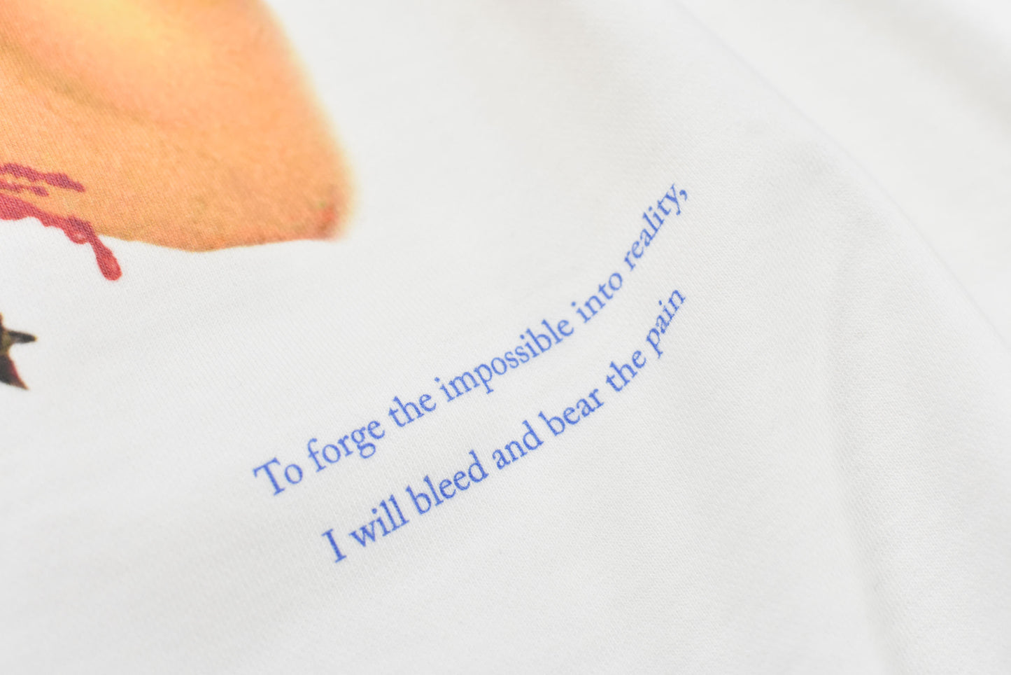 NewRose / Embroidery Wrinklework Sweatshirt - WHITE