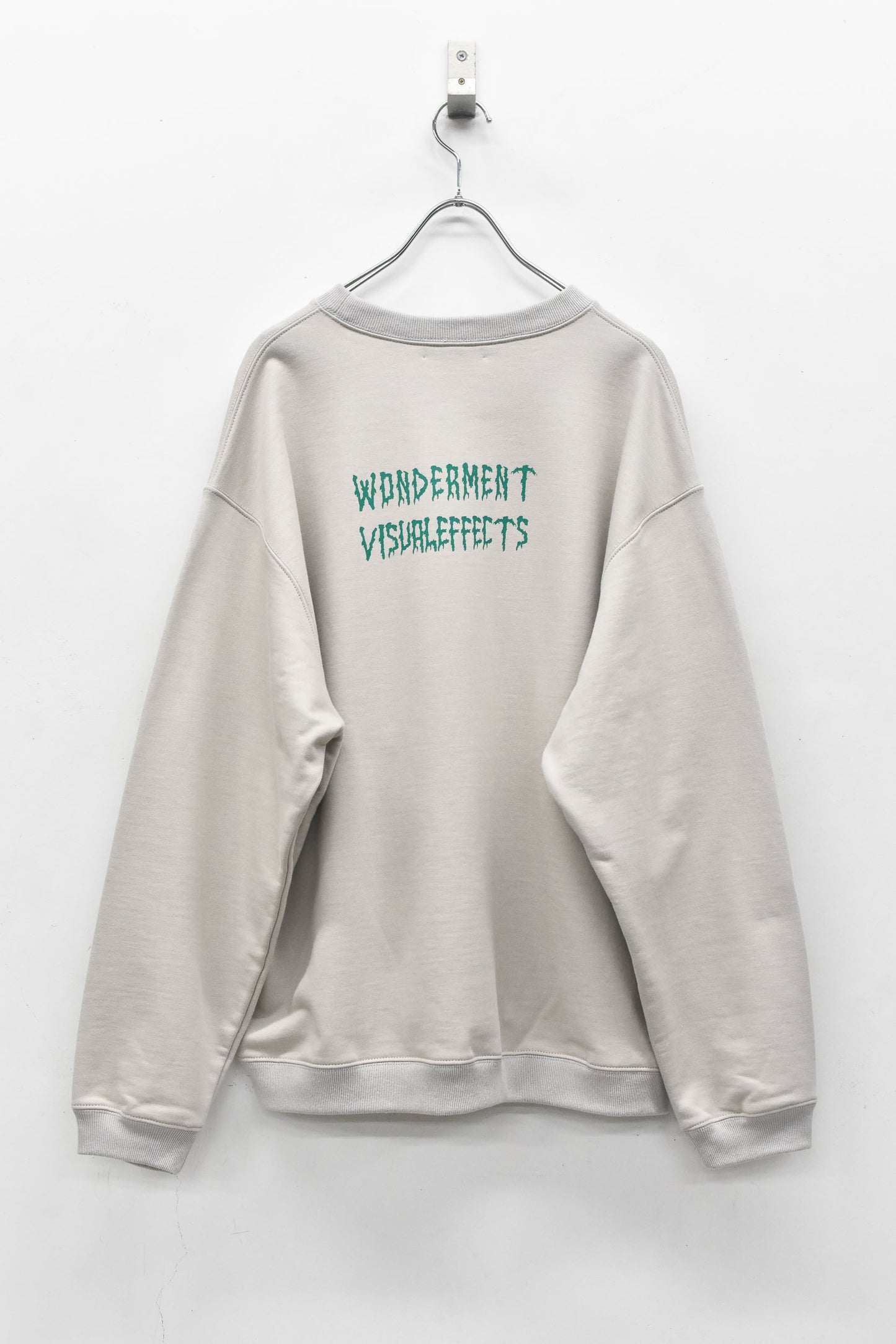 NewRose / Embroidery Wrinklework Sweatshirt - GRAY