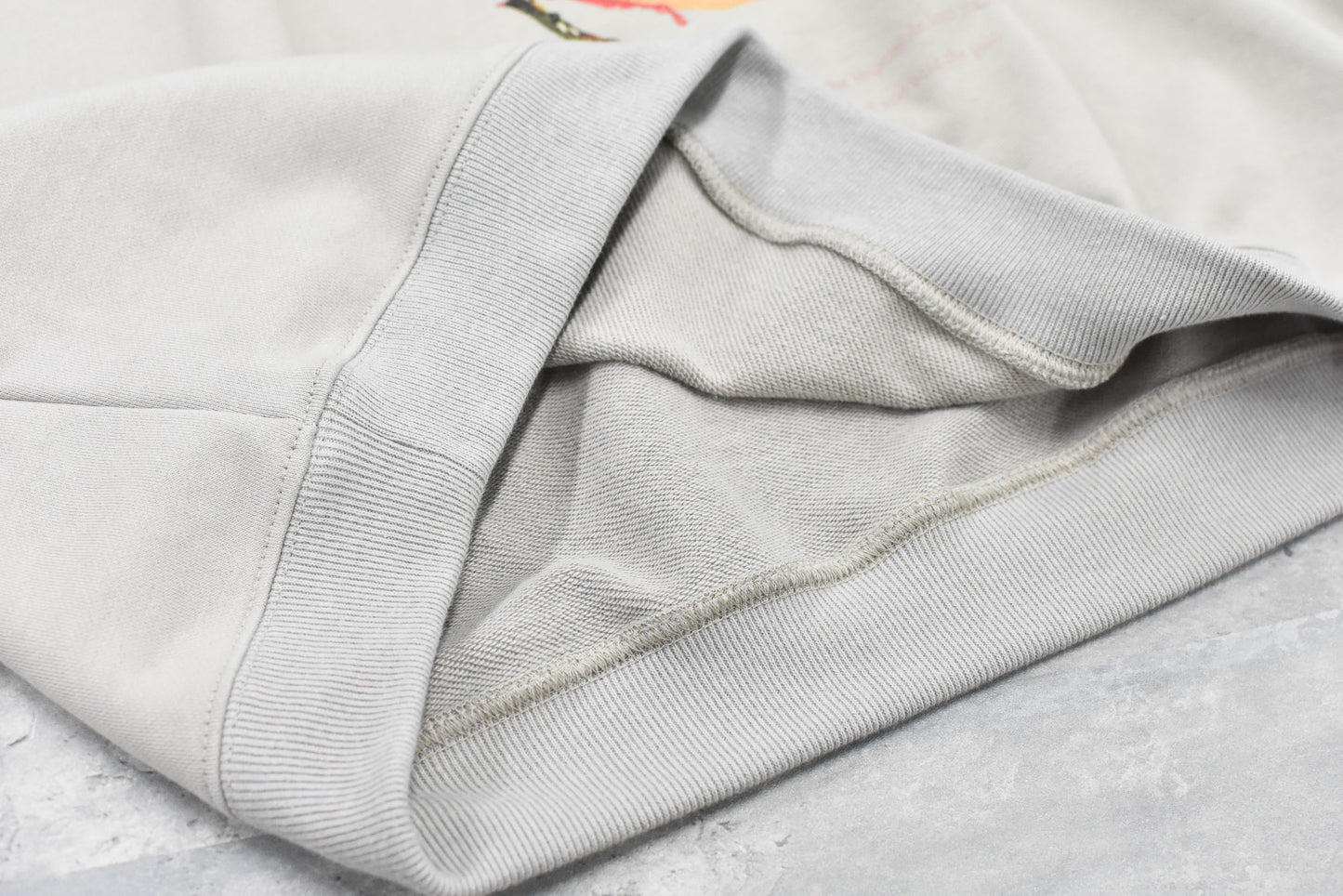 NewRose / Embroidery Wrinklework Sweatshirt - GRAY