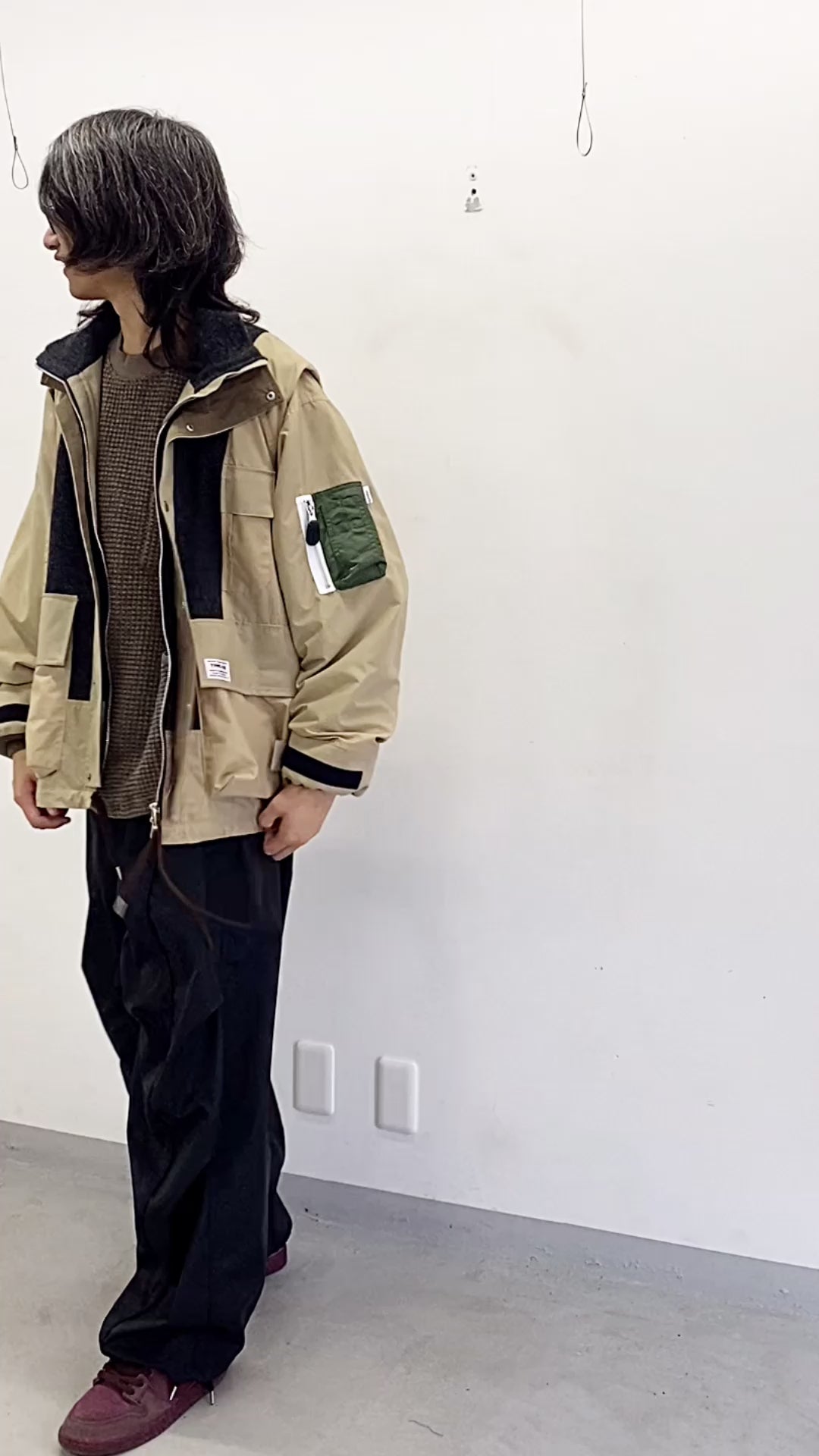 elephant TRIBAL fabrics / Hybrid Mountain JKT - BEIGE