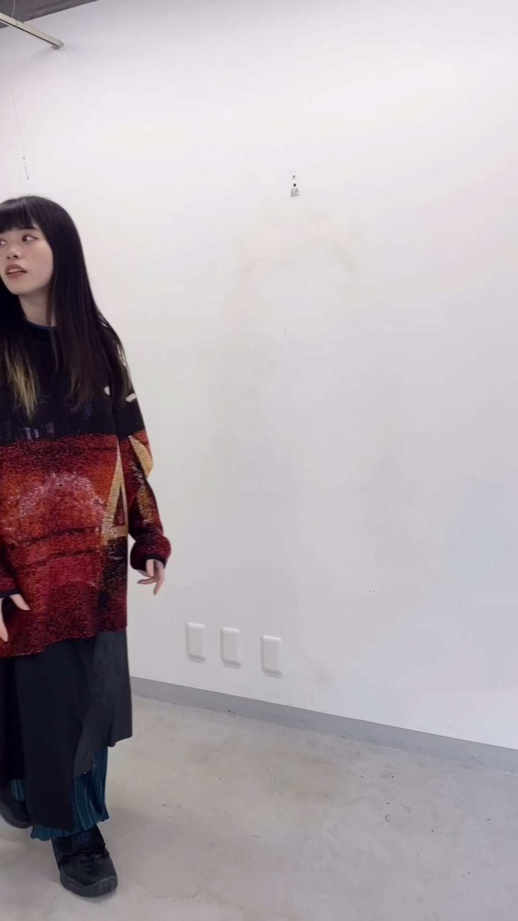 STOF / Double Exposure Knit Sweater - SPACE