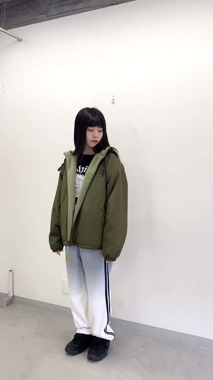 BODYSONG. / REFLECTIVE BALACLAVA BLOUSON - KHAKI