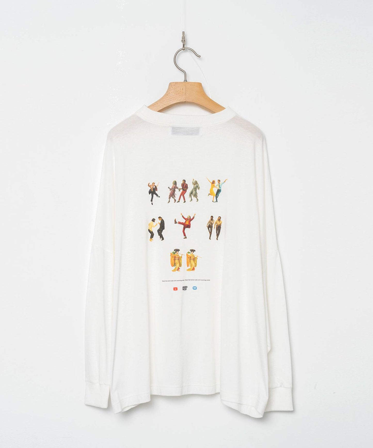 BEDSIDEDRAMA / OMNIDANCE Wide L/S Tee - WHITE