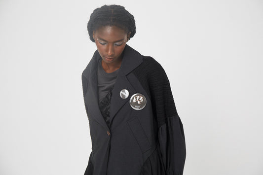 BEDSIDEDRAMA / Mixed Tutu Coat - BLACK