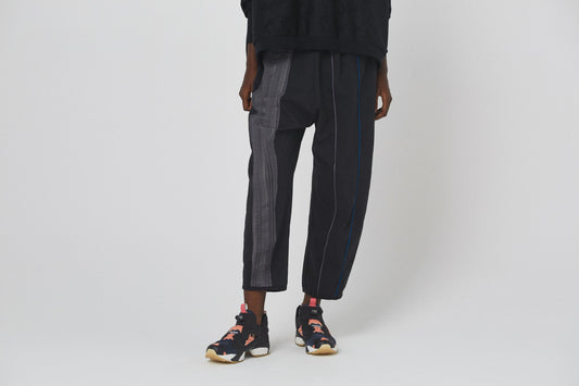 BEDSIDEDRAMA / Mixed Frill Pants - BLACK