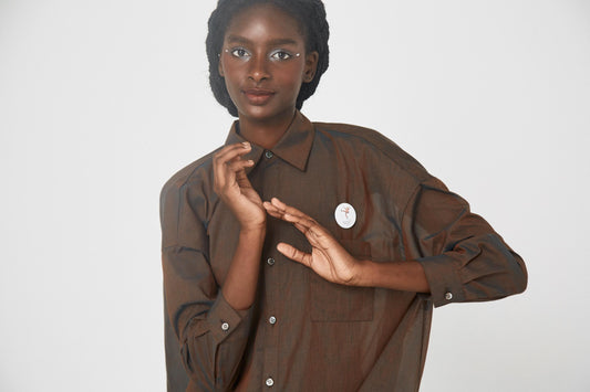 BEDSIDEDRAMA / Mirage Maxi Shirt - BROWN