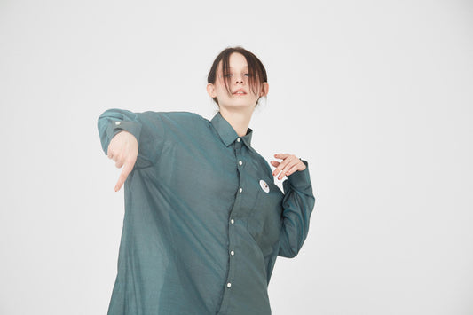 BEDSIDEDRAMA / Mirage Maxi Shirt - GREEN