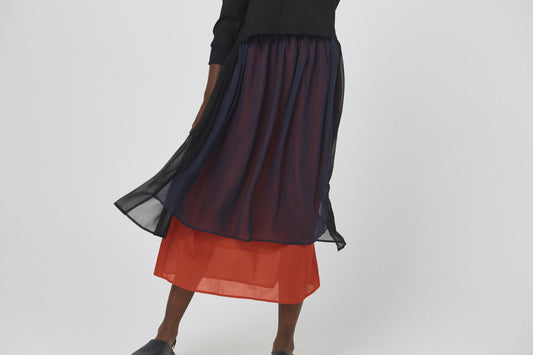 BEDSIDEDRAMA / Mirage Layer Skirt - BLACK