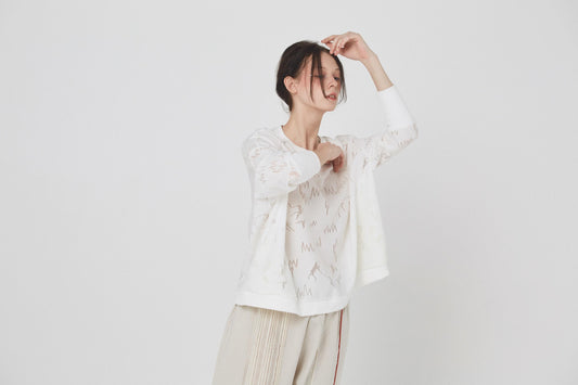 BEDSIDEDRAMA / Dancing Lace Pullover - WHITE