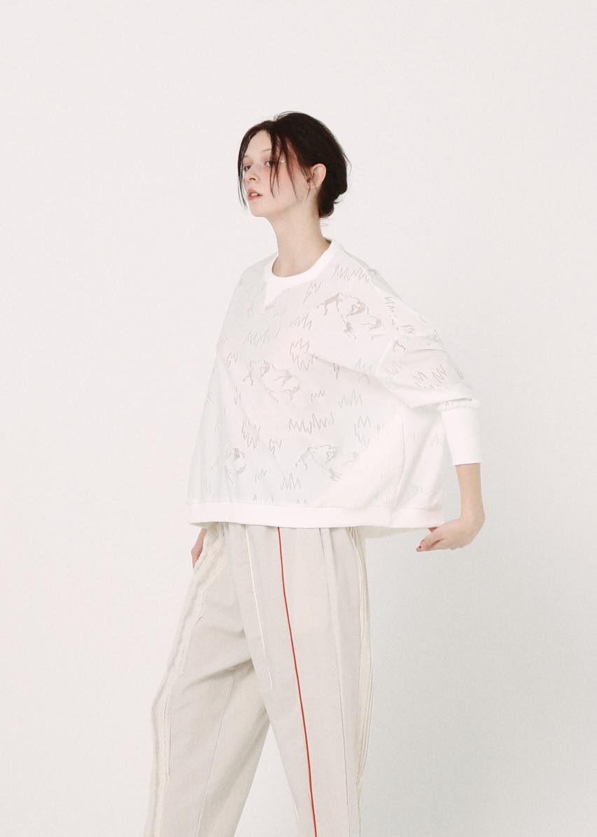 BEDSIDEDRAMA / Dancing Lace Pullover - WHITE
