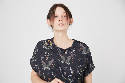 BEDSIDEDRAMA / Dance In The Garden One-piece - BLACK