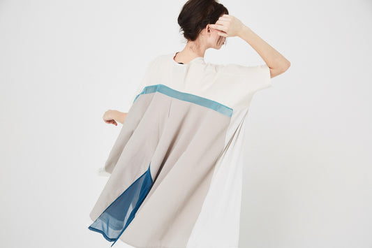 BEDSIDEDRAMA / Draped Maxi Tee Dress - L.GREY