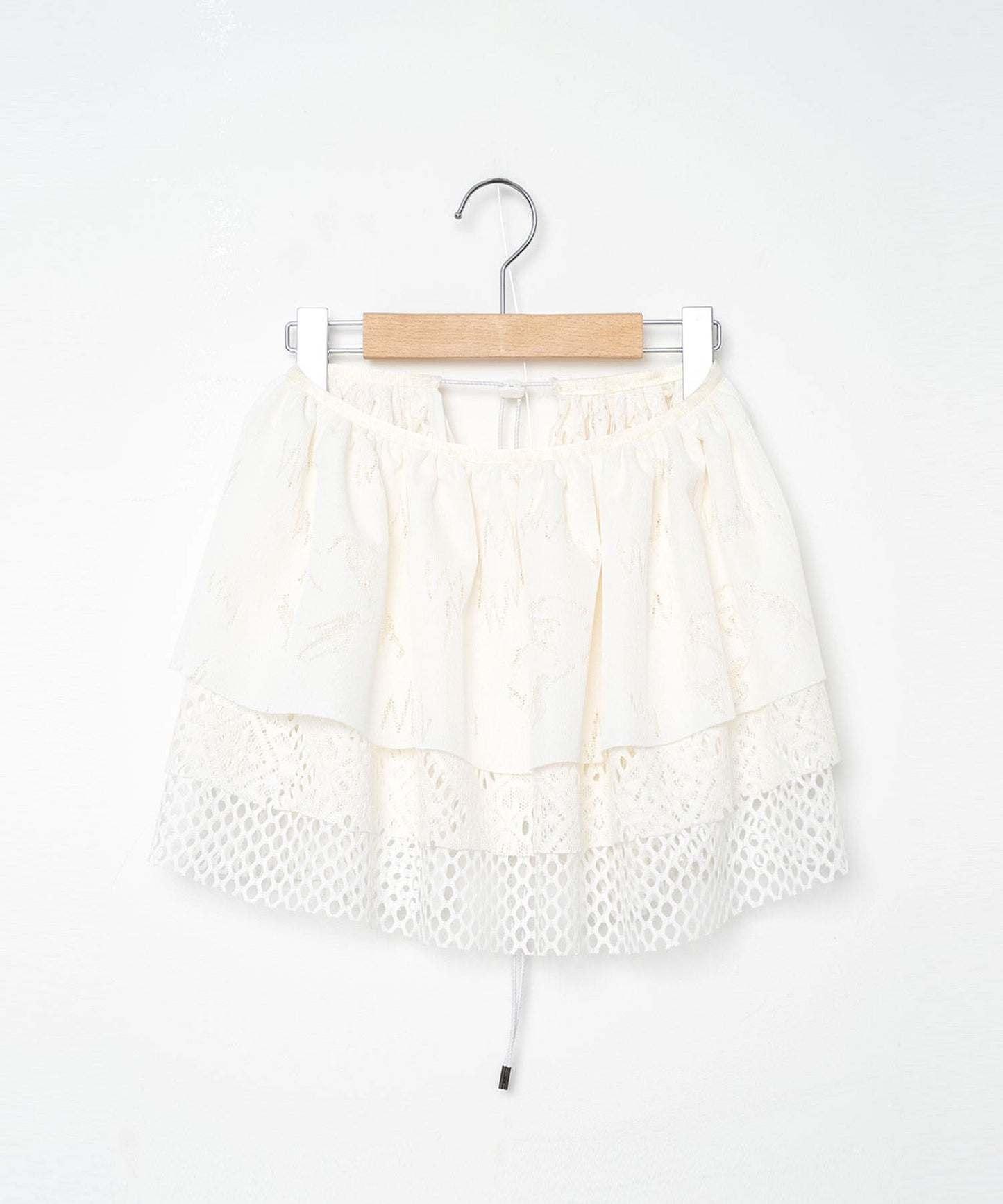 BEDSIDEDRAMA / Frill Collar and Wrap Tutu Skirt - WHITE
