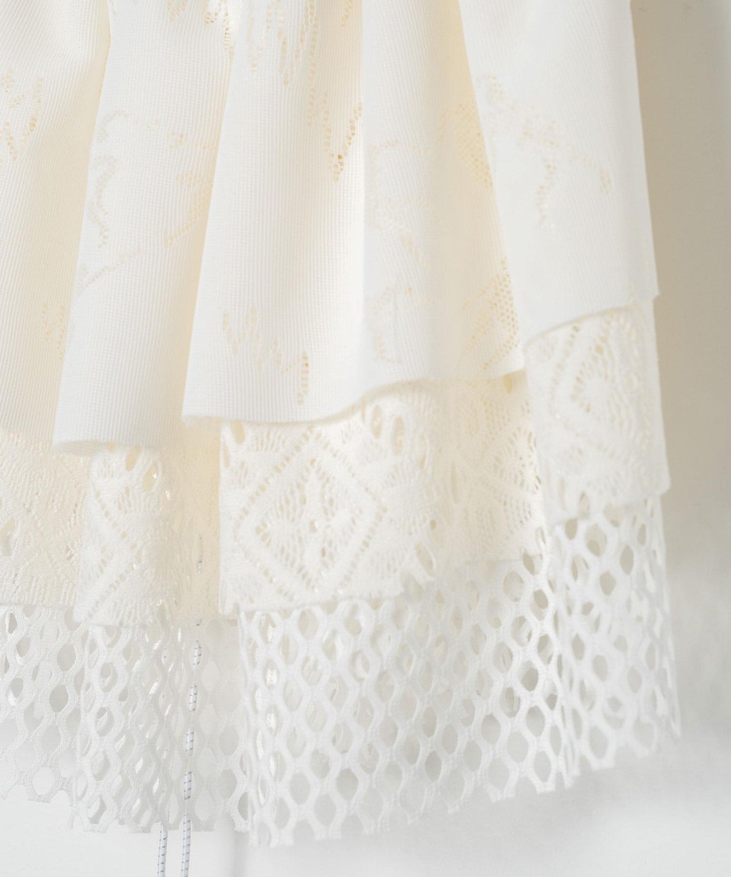 BEDSIDEDRAMA / Frill Collar and Wrap Tutu Skirt - WHITE