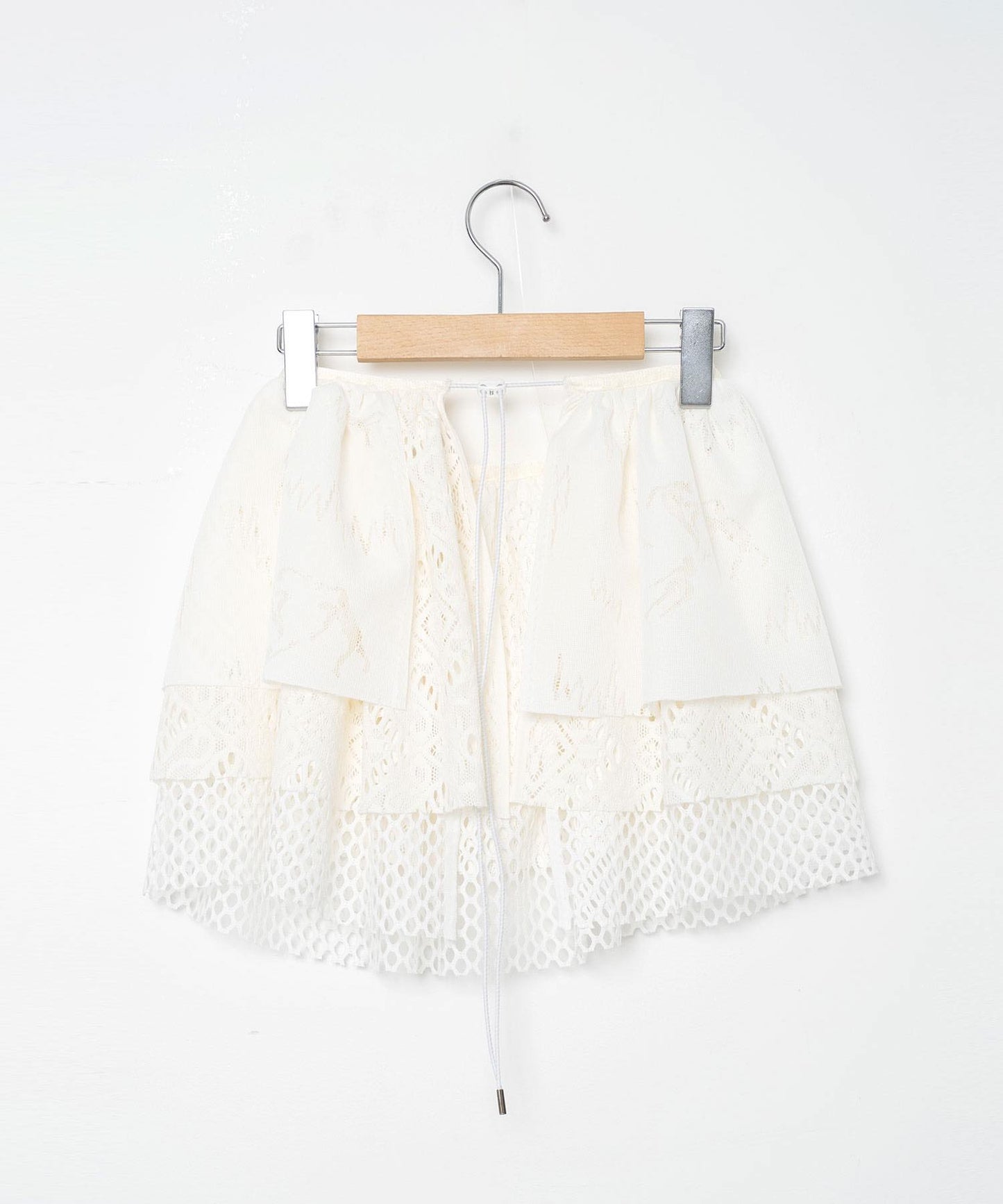 BEDSIDEDRAMA / Frill Collar and Wrap Tutu Skirt - WHITE