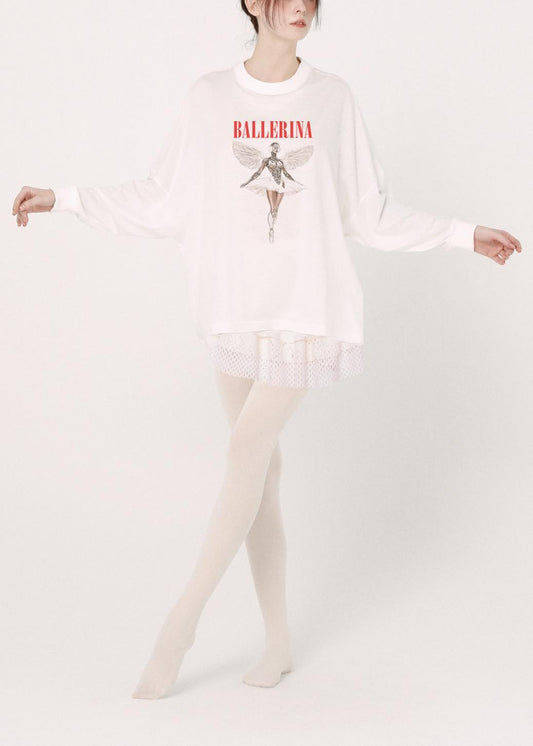 BEDSIDEDRAMA / Frill Collar and Wrap Tutu Skirt - WHITE