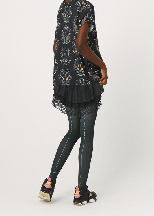 BEDSIDEDRAMA / Frill Collar and Wrap Tutu Skirt - BLACK