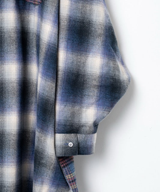先行予約 STOF / Half flannel check big shirt