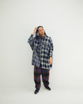 先行予約 STOF / Half flannel check big shirt