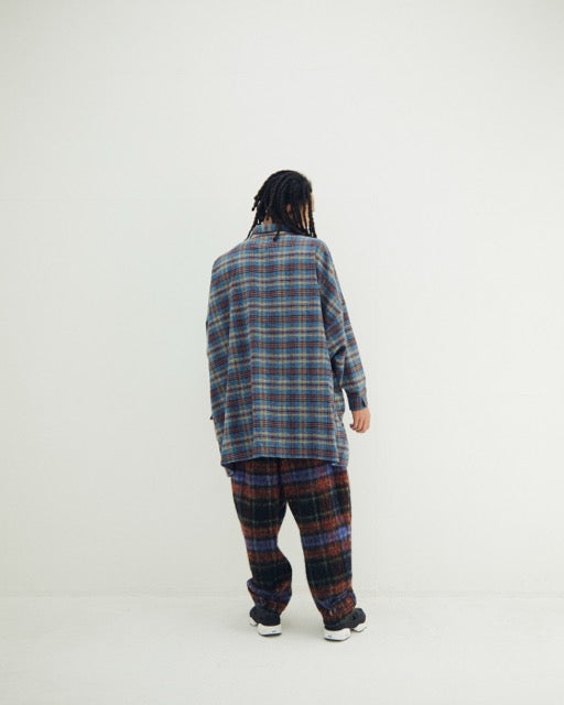 先行予約 STOF / Half flannel check big shirt