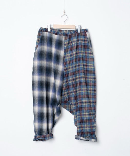 先行予約 STOF / Half flannel check Wide Pants