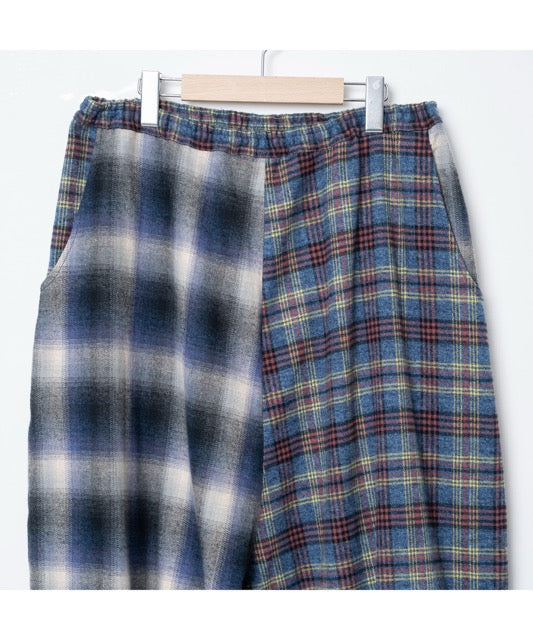 先行予約 STOF / Half flannel check Wide Pants