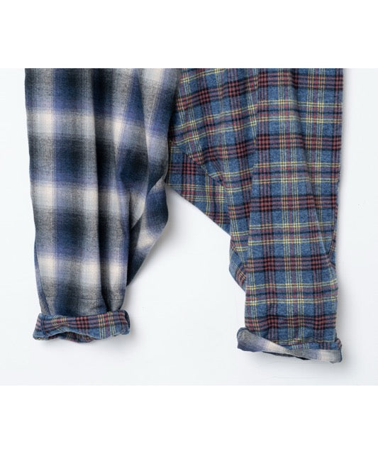 先行予約 STOF / Half flannel check Wide Pants