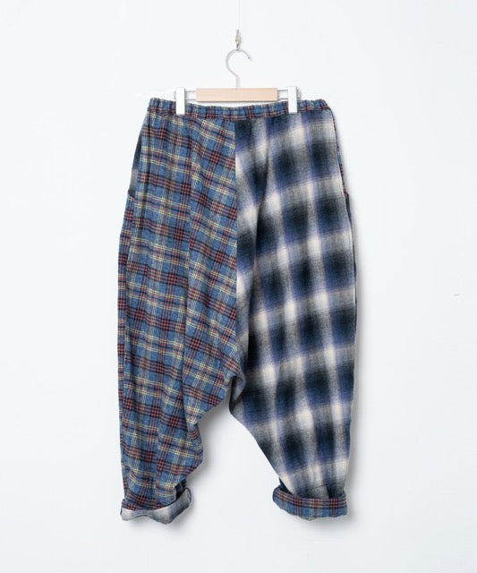 先行予約 STOF / Half flannel check Wide Pants