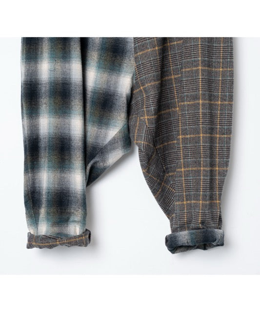 先行予約 STOF / Half flannel check Wide Pants